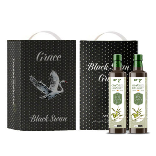 [아보아칸] 오일선물세트 블랙스완(올리브엑스트라버진250ML*2EA)
+손잡이박스