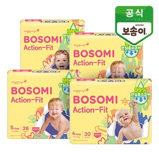 보솜이 액션핏 팬티기저귀(공용) 1BOX [국민행복 바우처 상품]